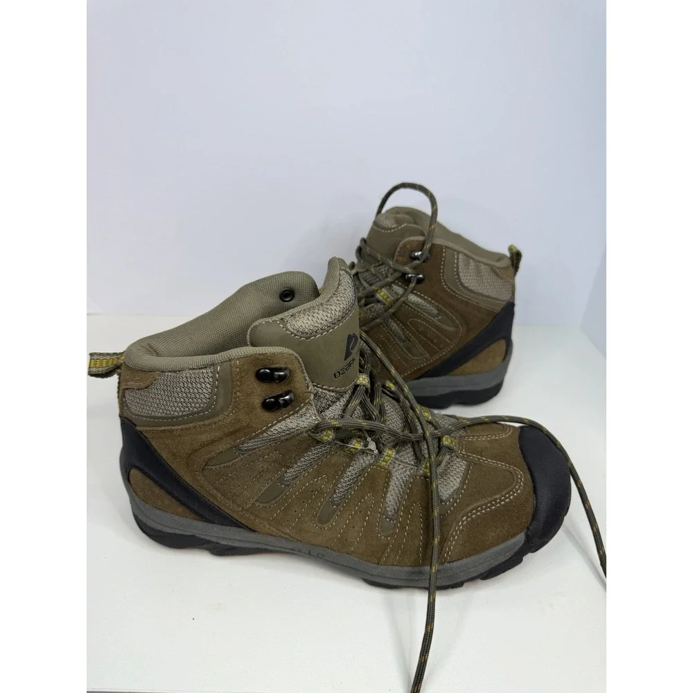 Ozark Trail Mens Size 8.5 Hiking Boots Suede Leather Brown & Gray